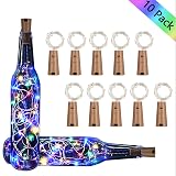 Wine Bottle Lights with Cork,Cshare 10 Pack 2M 20 LED Battery Operated LED Cork 