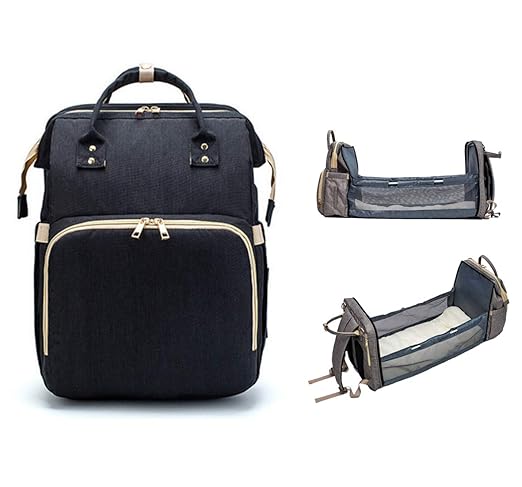 3-in-1-Reise-Wickeltasche mit Bett, faltbar, Wickeltasche, Rucksack