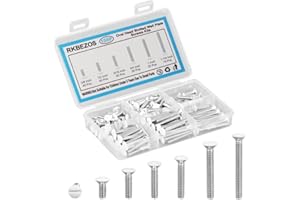 150 Pcs White Wall Plate Screws Assortment Kit, 6 Sizes 6-32 Thread Long Outlet Screws for Thick Backsplashes,Slotted Oval He