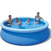 Inflatable Top Ring Swimming Pool, Blue (12ft x 36in)