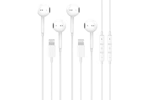 2 Pack [Apple MFi Certified] Wired Headphones for iPhone 14 13 12 Pro Max | 2Pack Wired Earbuds with Built-in Mic & Volume Co