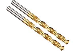 PATIKIL 8mm Drill Bit, M42 8% Cobalt High-Speed Steel Jobber Straight Shank 135° Titanium Nitride (TiN) Coated for Hard Metal