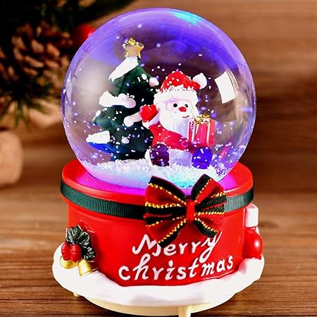 Immagini Di Natale Con Musica.Gravere Globo Di Neve Di Natale Con Musica E Luce A Led Sfera Di Cristallo Carillon Regalo Di Artigianato Per Il Ringraziamento Compleanno Natale Capodanno Valuable Amazon It Casa E Cucina