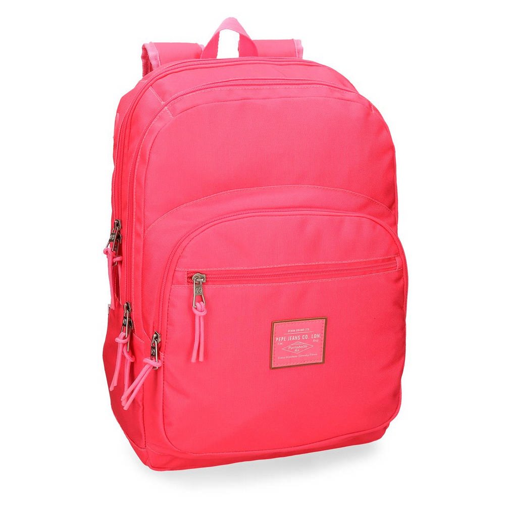 Pepe Jeans Cross Double compartment Backpack Pink 30,5x44x15 cms Polyester 20.13L