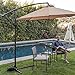 Patio Umbrella Cantilever Umbrella Offset Umbrella Market Umbrella Deck Outdoor 10' Hanging Umbrella with Base for Garden Backyard Poolside