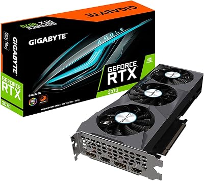 Gigabyte RTX 3070 EAGLE 8GB V2 LHR Graphics Card WINDFORCE 3X Cooler
