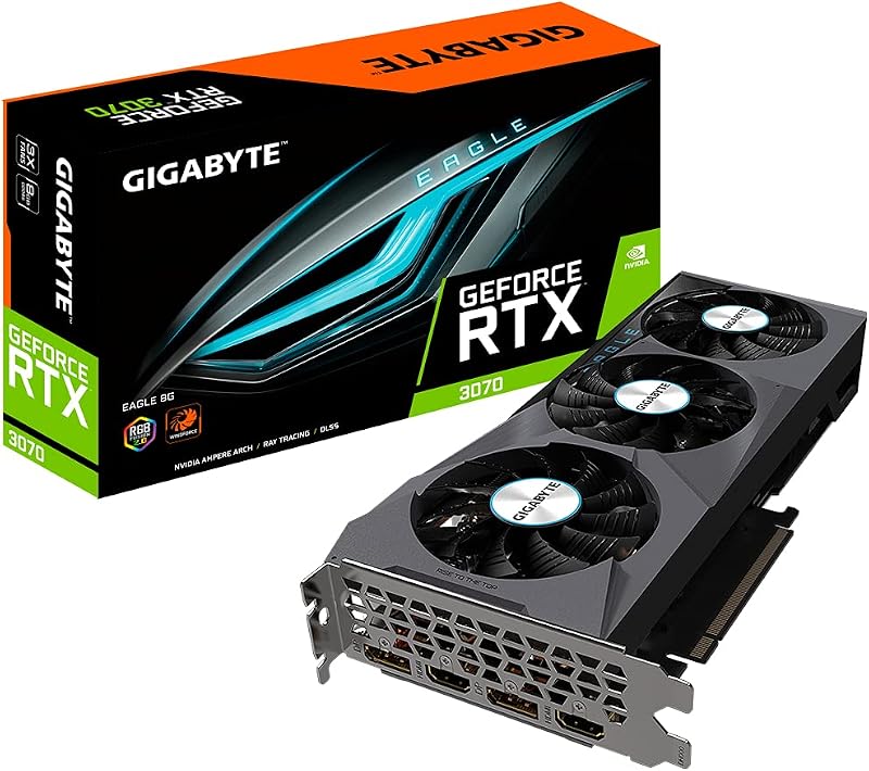 Gigabyte RTX 3070 EAGLE 8GB V2 LHR Graphics Card WINDFORCE 3X Cooler