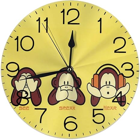 Amazon Co Jp かわいい猿 掛け時計 壁掛け時計 置き時計 丸型 サイレント 連続秒針 デジタル ウォールクロック おしゃれ デジタル時計 高級感 装飾 ホーム キッチン