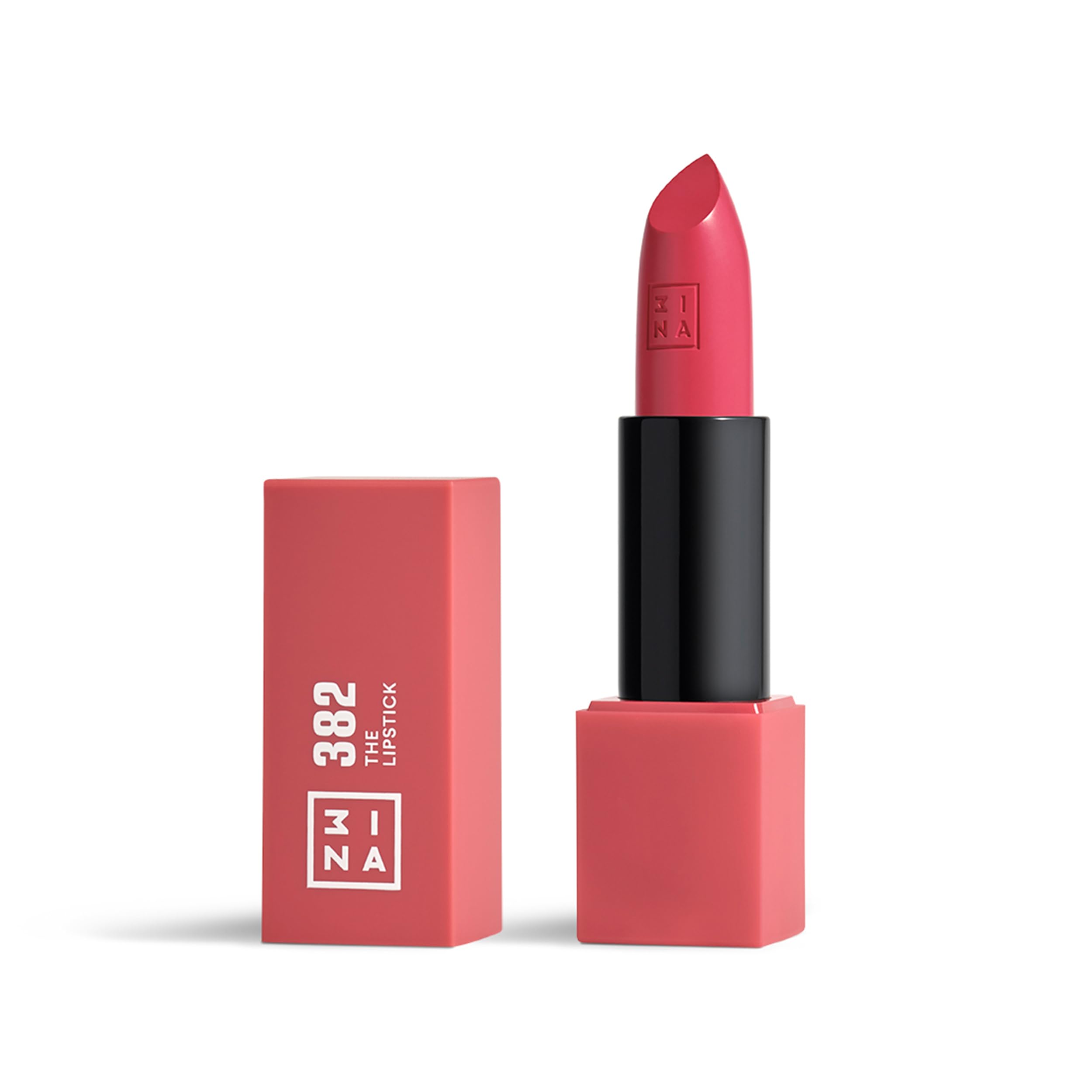 3INA MAKEUP - The Lipstick 382- Dark Pink Lipstick with Vitamin E & Shea Butter - Long Lasting Matte Creamy Lip Colour