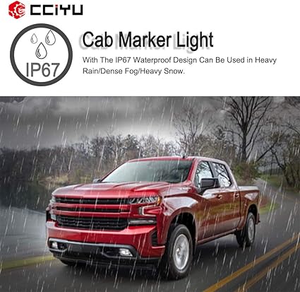 5pcs 3.2/'/' Smoke Round-Shape Cab Marker Light  Cover for Suburban//Blazer//GMC