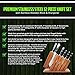 Premium Stainless Steel 12 Piece Kitchen Knife Set with Bamboo Wooden Block & Sharpener - Includes Chef, Santoku, Bread Knife, 6 Steak Knives & Paring Knife