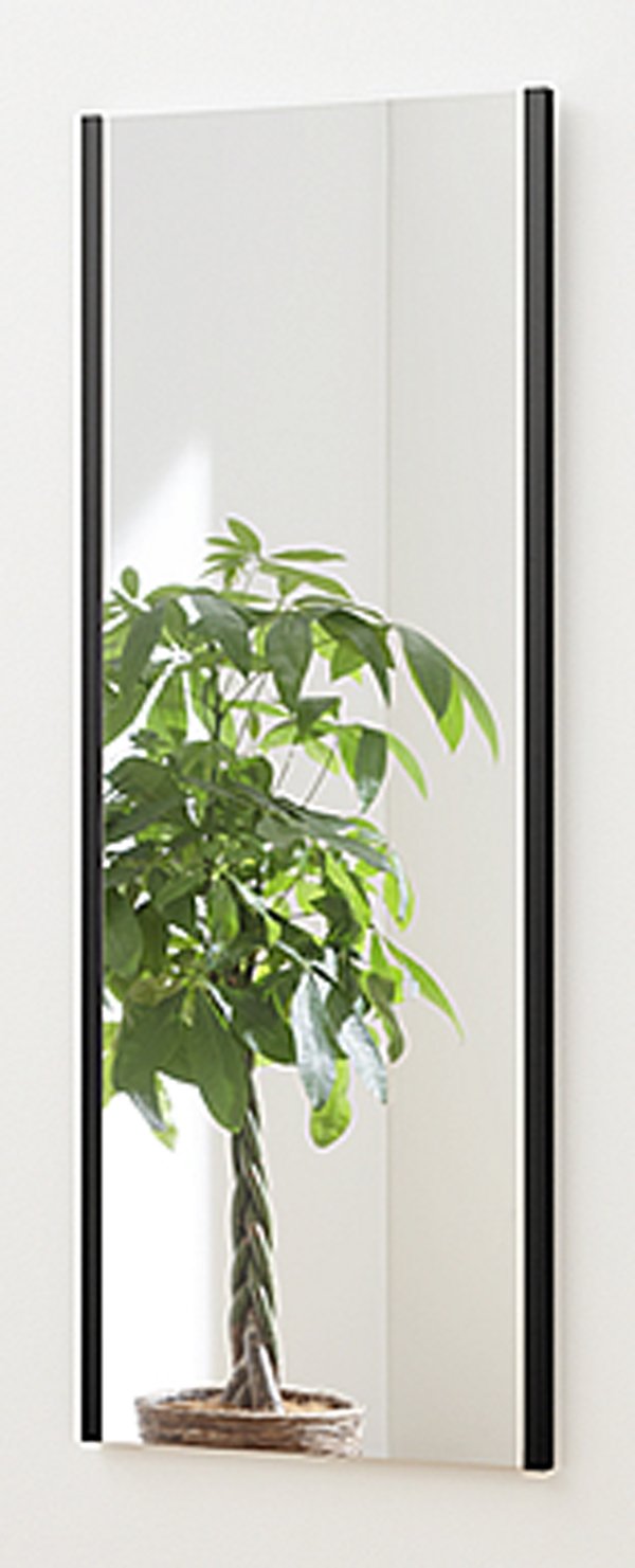 上質で快適 軽量姿見姿見鏡割れないミラー 割れない鏡 吊り式 W450 ｈ10 壁掛け用 軽量安全フィルムミラーリフェクスリフェクスミラー ブラック B00cvo4842 ブラック ブラック 正規品 Louisianawild Com