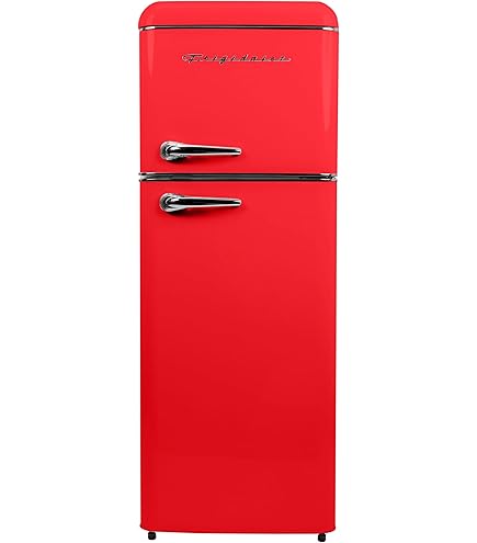 Amazon.com: Galanz GLR74BRDR12 復古冰箱,附底部安裝冷凍櫃,無霜,雙門