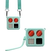 Upgraded Silicone Case with Shoulder Strap for Yoto Mini Adventure Jacket Yoto Accessories Protective Silicone Cover with Wrist Lanyard, Mint