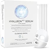 #OOTD Triple Hyaluron Hydrating Mask for Dry and Sensitive Skin, Anti Aging, Tightening and Moisturizing, Korean Vegan Beauty, Hyaluronic Acid, Caffeine, Vitamin C 10EA