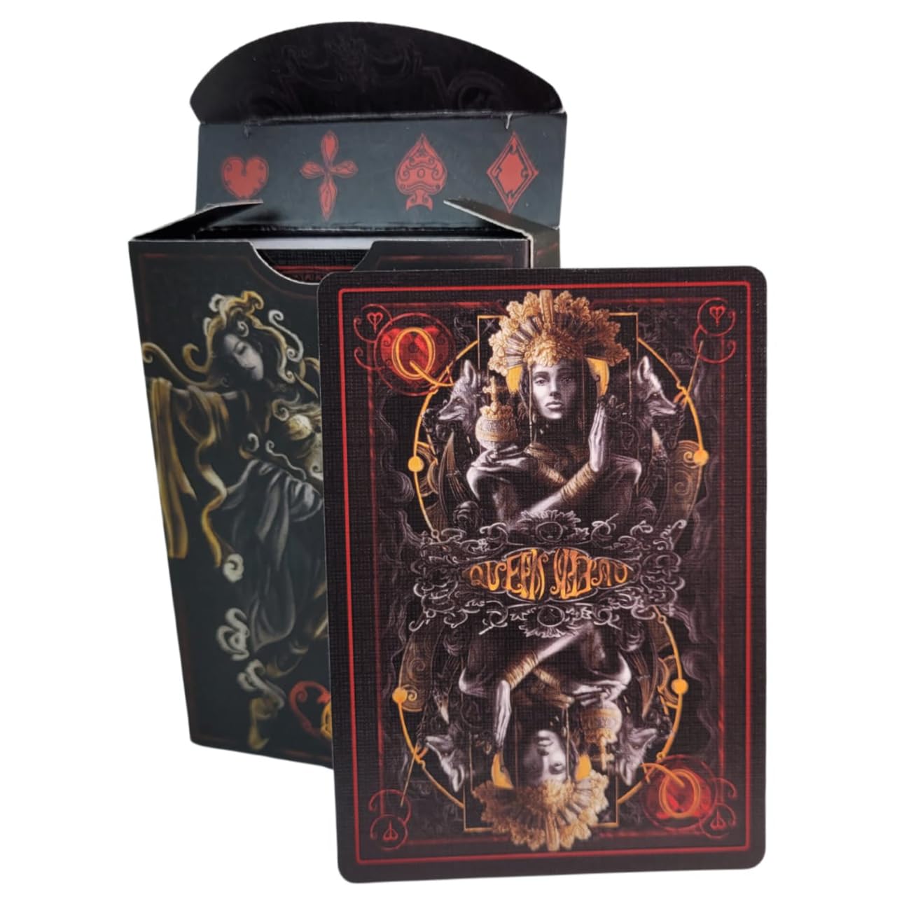 CC Chris Cards Chris Cards Elements Playing Cards - Symbolises the 4 Elements Cardistry, Magic Cards, Card Deck Magic Tricks - Playing Cards - Poker Cards (Red - Ruby)