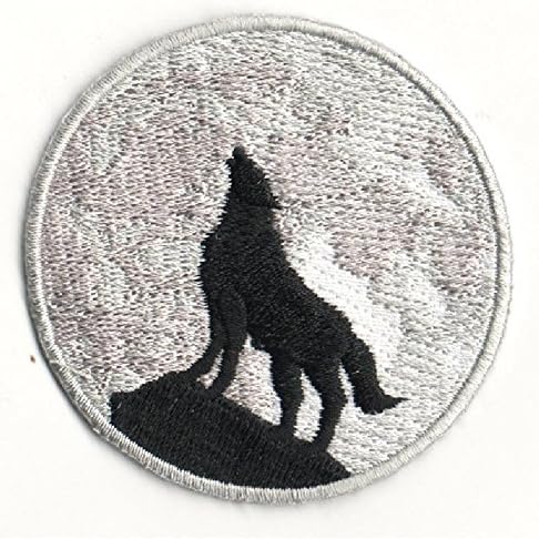 Wolf - Full Moon - Howling Wolf - Embroidered Iron on Patch - Style a Ready Cool Patch
