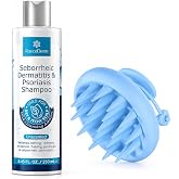 Roycederm Seborrheic Dermatitis Shampoo &amp; Silicone Scalp Massager Brush Bundle &ndash; Fragrance-Free Scalp Care Set