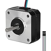 BESJMYT Nema 17 Stepper Motor 145mNm High Torque 20.5mm/0.80inch Bipolar 1A-3.5V 2 Phase 4 Lead Step Motor for 3D Printer/CNC