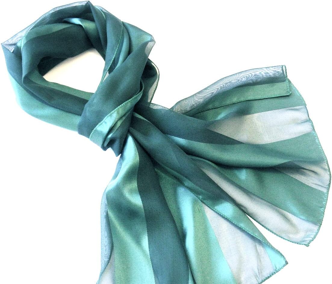 Ladies Long Soft Plain Satin Stripe Scarves Wrap Stole Neck Scarf Choir Scarves Beautiful Scarves Size 34 cm X 148 cm