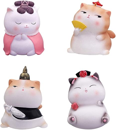 Amazon Leetaker 宮殿風 ネコ 猫置物 可愛いねこ 王様 女王 王子 王女 アンティーク風 インテリア 猫雑貨 おもちゃ 猫人形 誕生日プレゼント オブジェ 飾り物 樹脂置物 4個入り 女性への贈り物 置物 オブジェ オンライン通販