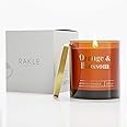 RAKLE Candles for Home Scented – Orange Blossom Scented Candle 7.4 oz – Premium Soy Wax Blend Candle Jar with Lid for Home, Meditation, Aromatherapy – Delightful Long Lasting Scents