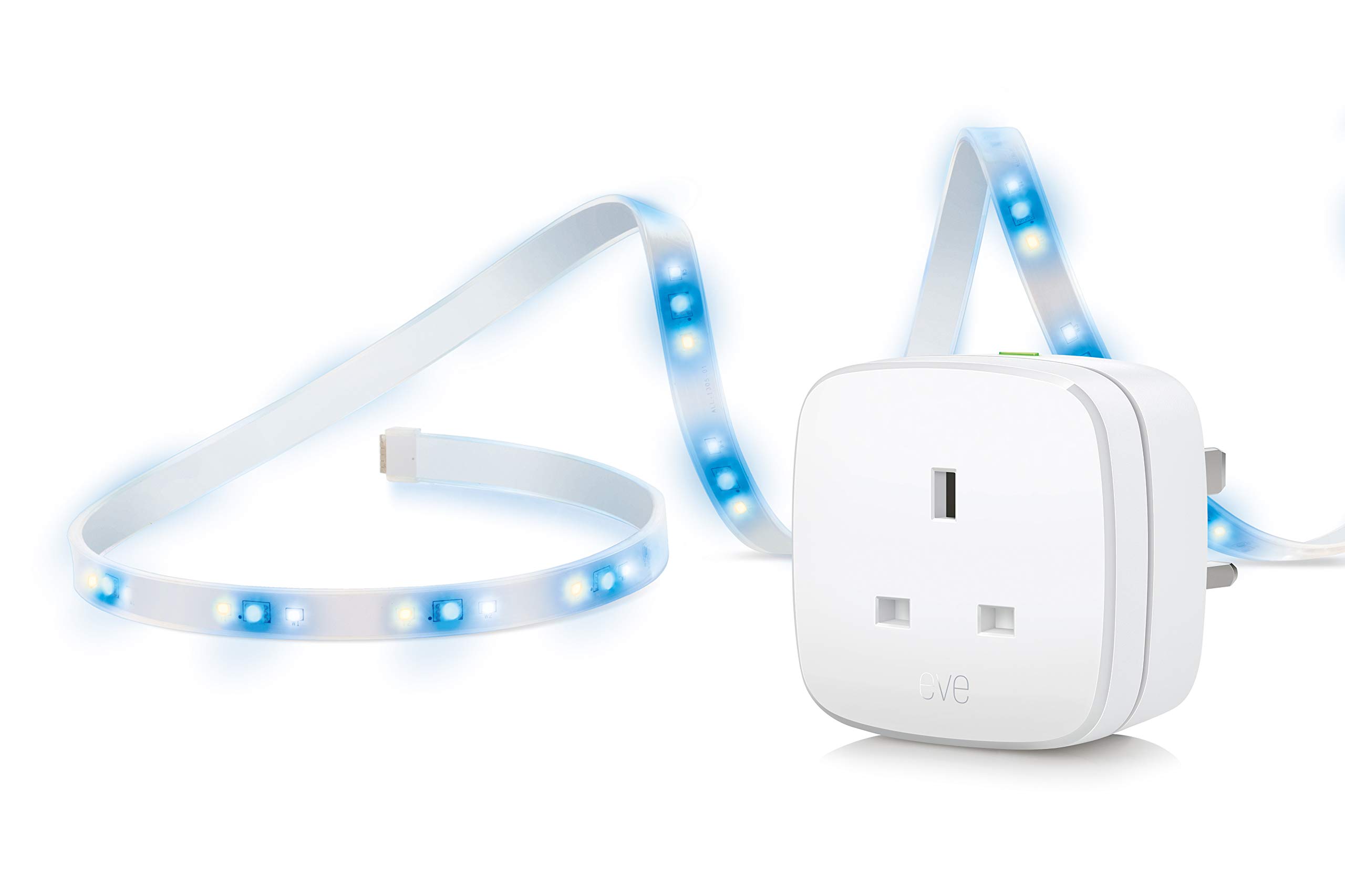 Eve Movie Night (UK) - Smart LED Strip and Smart Plug with Apple HomeKit Technology, no Bridge Required, Adaptive Lighting