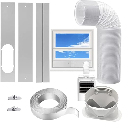 Portable AC Window Kit with Exhaust Hose for Sliding Window