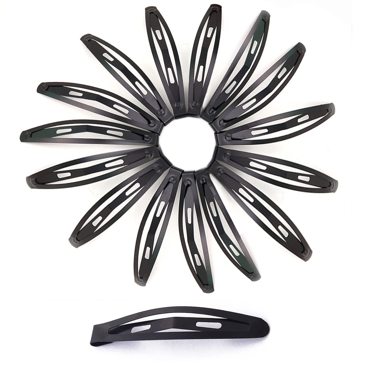 Photo 1 of 30 Pcs Metal Snap Hair Clips, Women's Hair Clip Accessories, Oval Metal Hair Clips, Women's Hair Accessories (1.7IN)