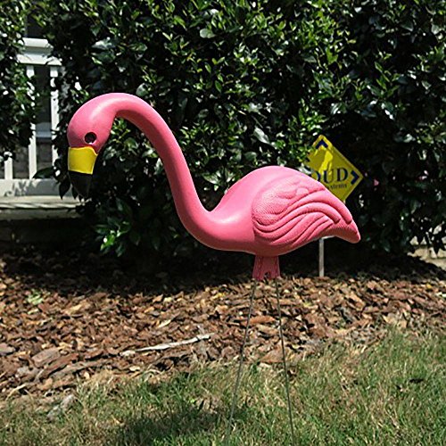 26" Pink Flamingo Resin Garden Statues Lawn Ornament Retro Decor (24-Pack)