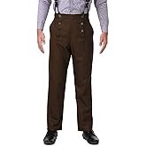ThePirateDressing Steampunk Victorian Cosplay Costume Architect Men's Pants Trousers
