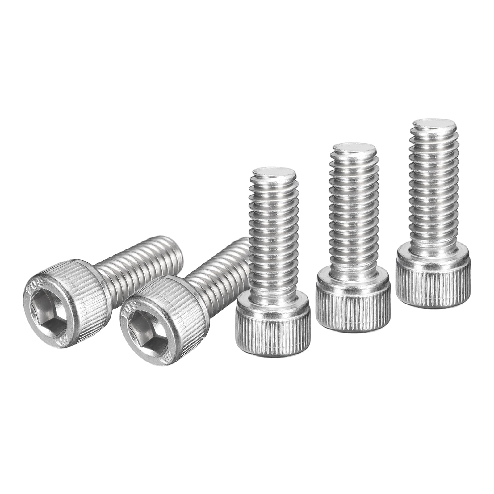 DTGN 5/16-18x7/8" Socket Head Cap Screws Bolts, 20Pcs 304 Stainless Steel 18-8, Machine Hex Socket Screw, Hex Drive, Bright Finish, UNC Coarse Thread Fully Threaded