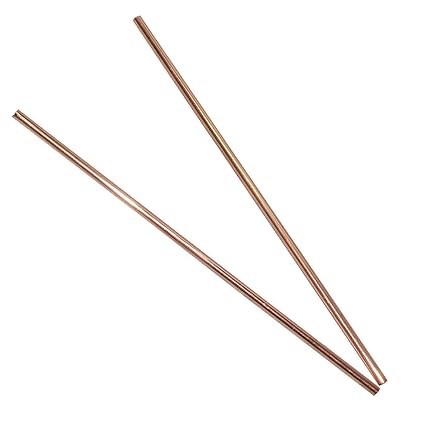 AIA India Pure Copper Plain Drinking Straws, Bar Accessories | Length 8.00 INCH | Set of 2