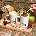 Evelots Fondue Mugs,2 Mugs,4 Forks & 8 Votive Candles-Minor Defects-14 Piece Set