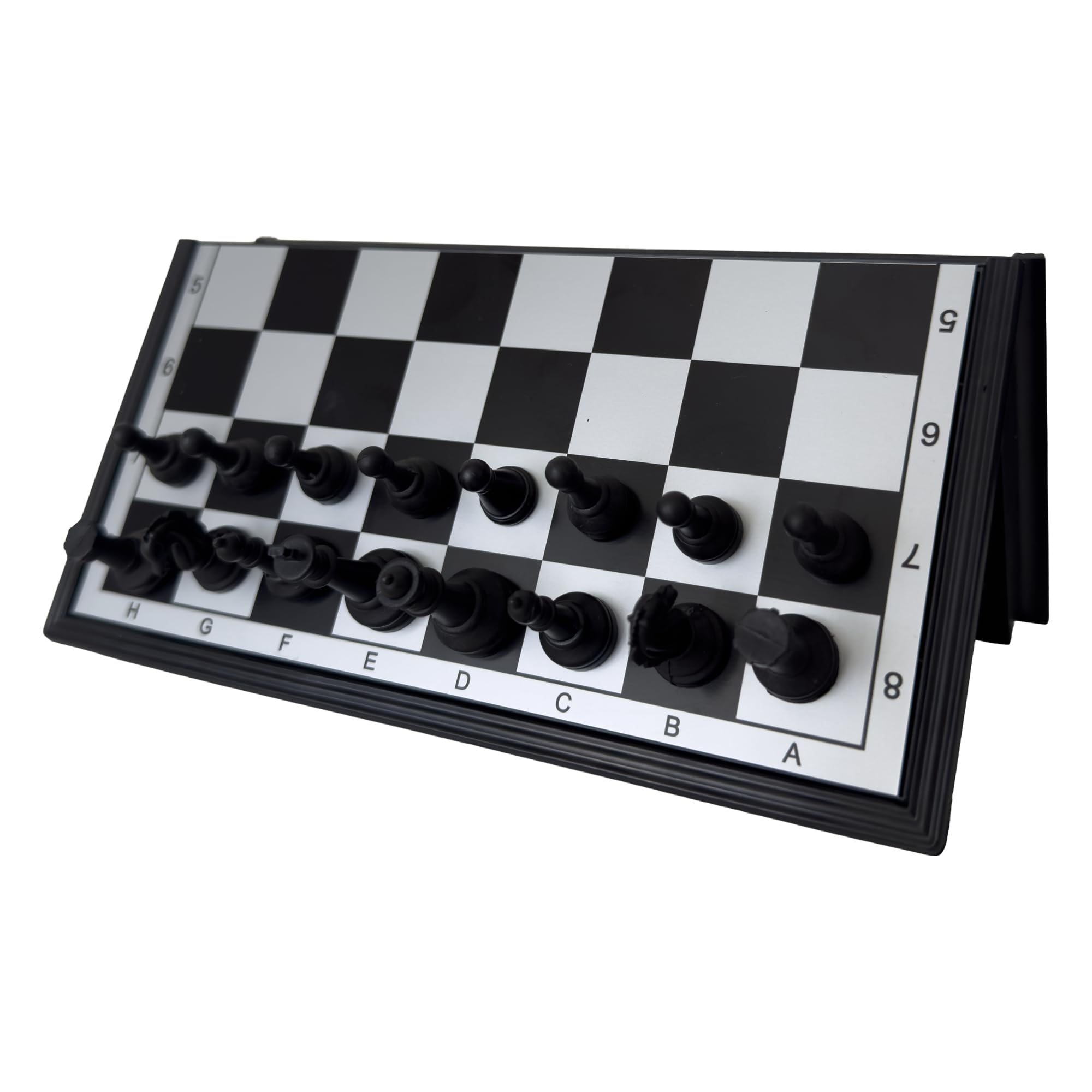 Magnetic Folding Travel Chess Set with Built-in Storage – Portable Chess Board Game for Kids and Adults (7-inch / 18 cm)