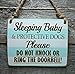 Sleeping Baby & Protective Dogs - Please Do Not Disturb Sign - Baby Sleeping Sign - Baby Shower Gift
