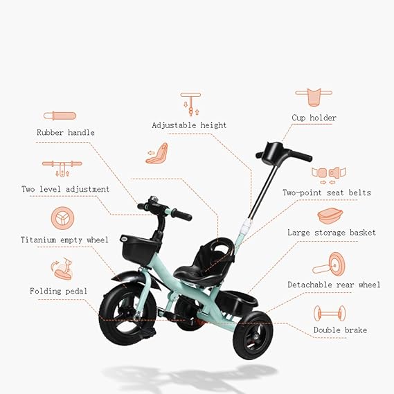 girl tricycle push handle