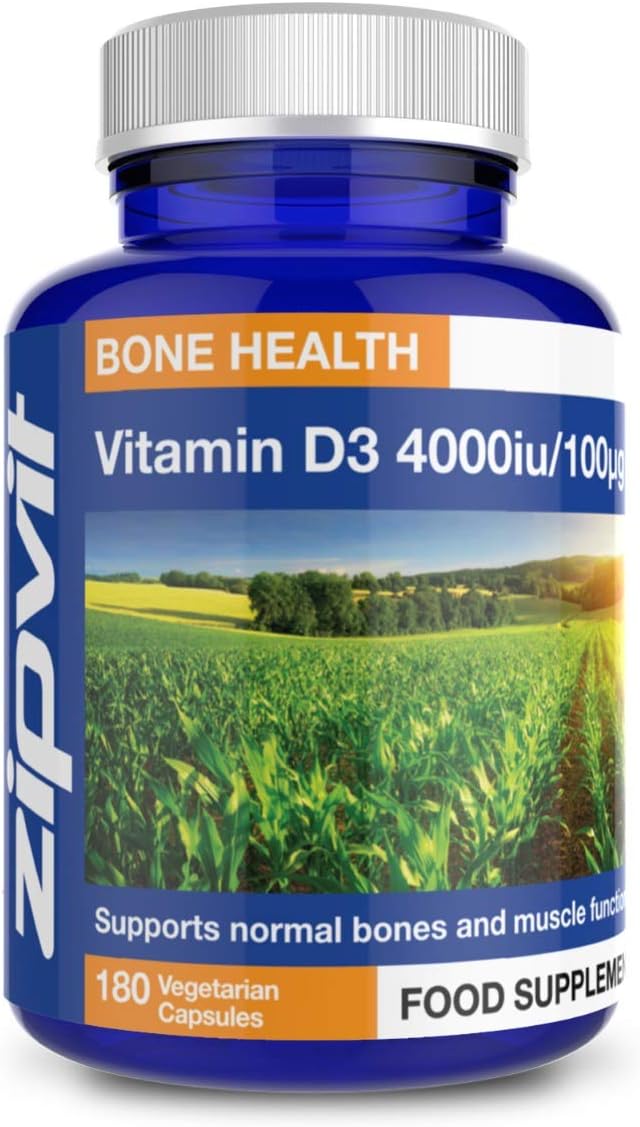 Zipvit Vitamin D3 4000IU Softgels, High Strength Vitamin D Supplement, Immune Support, 6 Months Supply