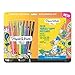 Paper Mate 2016888 Flair Felt Tip Pens, Medium Point, Assorted Colors With Positive Postcards Adult Coloring Book, 17 Count, Assorted Core Colors