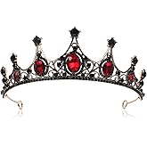 Baroque Queen Crown Wedding Bridal Tiara Rhinestones Baroque Halloween Costume Prom Pageant Tiara Headpiece Hair Jewelry for Women and Girls