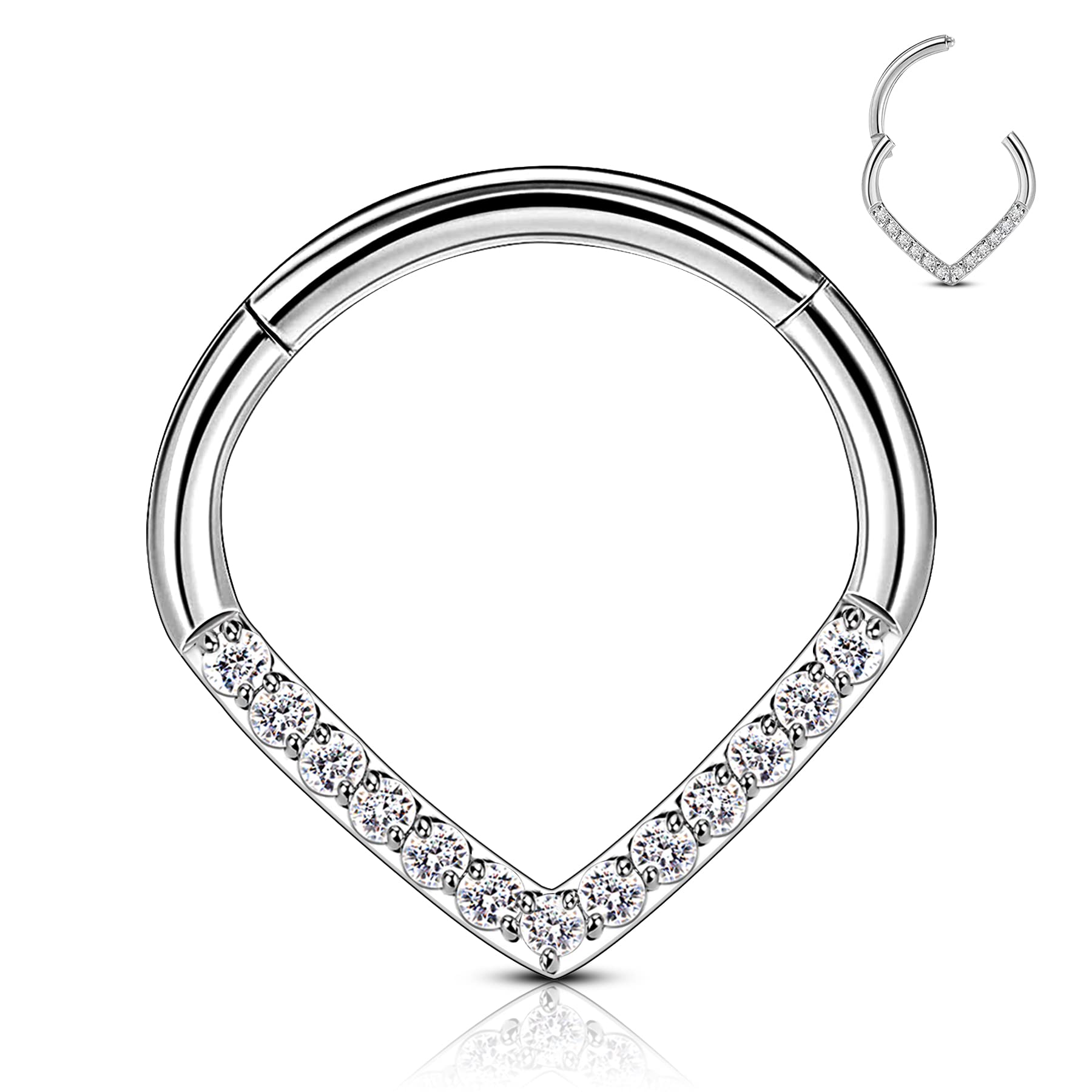 CM Crareesi Mania G23 Titanium Teardrop Septum Clicker Rings Titanium 10mm Helix Earrings Hoop 16G Daith Jewellery Small Septum Jewelry Hoops Cartilage Earrings