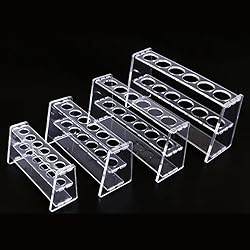 KNMNIU Acrylic Test Tube Holder Rack 6 Sockets for