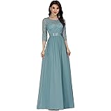 Ever-Pretty Women Elegant 3/4 Sleeve Empire Waist Maxi Bridesmaid Dresses 07412