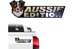 BWALION Dog Edition Car Badges, 3D Dog Car Badge Laser Cutting Car Emblem, Car Exterior Emblems Badge,Cute Dogs Badge Rated Car Decals Bumper Stickers Decoration(Aussie)