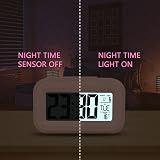 Vicloon Digital Alarm Clock Bedside LED Display 12/24H Temp Date Timer Orange view 5