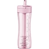 PerfectShaker LUMA 28oz Tritan Protein Shaker Bottle with Straw | Built-In ActionRod Mixer &amp; PerfectFlow Straw for Easy Switching Between Protein Shakes, Water &amp; Gym Use, Blush