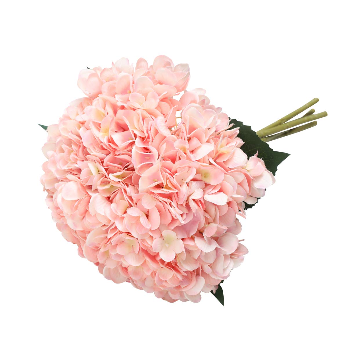Tifuly Artificial Hydrangea Flowers, 5 PCS Realistic Single Long Stem Silk 6.6 Inch Flower Head Hydrangea Bouquets for Wedding, Home, Hotel, Party Decoration, Floral Arrangement (Pink)