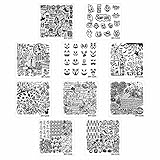 Bundle Monster Holiday Themed Nail Art Stamping Plates - Occasions Collection
