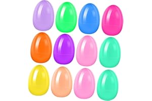 PPPHTUO 12 Pieces Empty Easter Eggs Fillable Bright Eggshell Treasure Box Toys Decorative Ornament Lightweight Pp Material Su