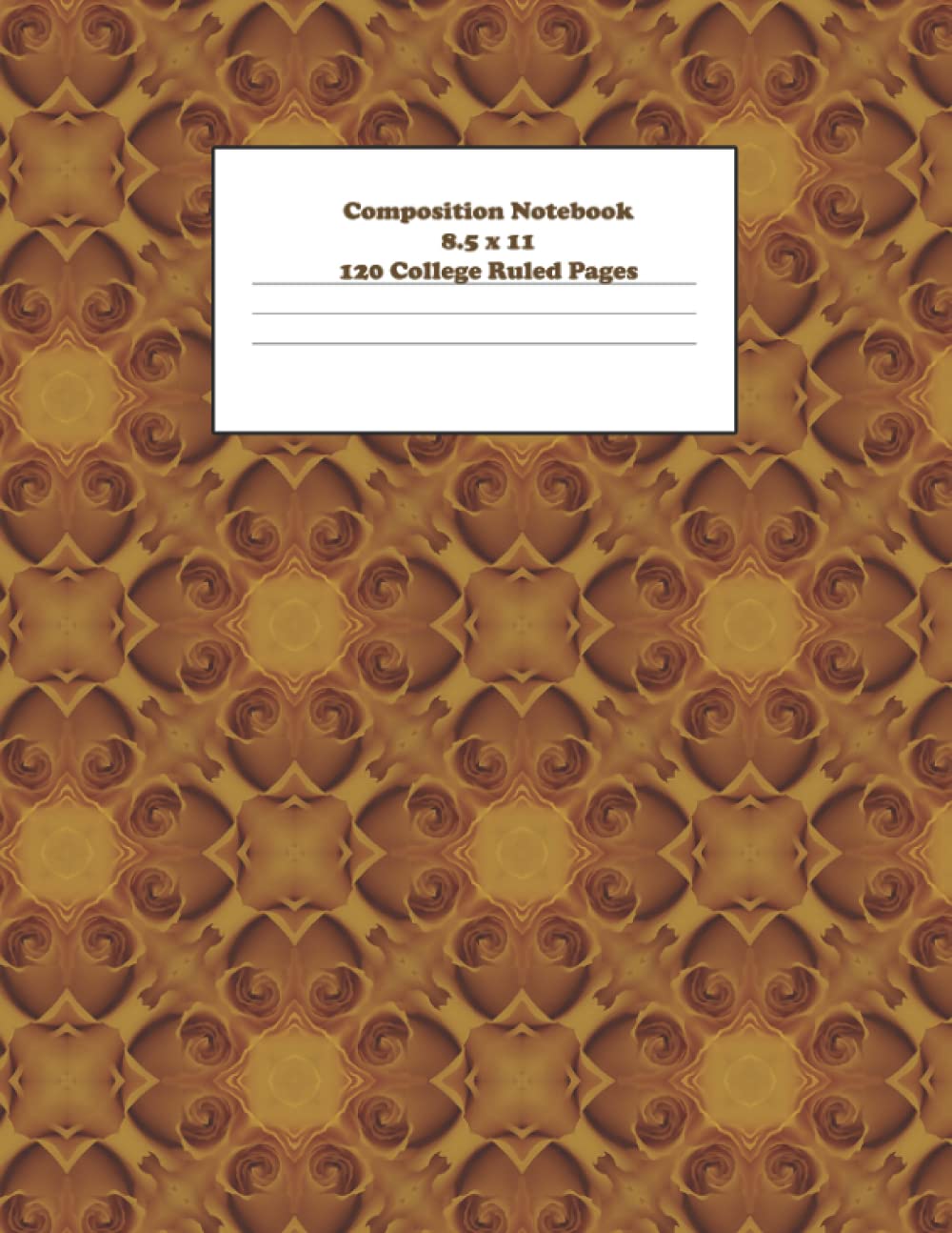 Caramel Kaleidoscope 8.5 x 11 College Ruled Composition Notebook